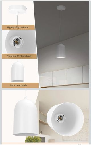 Lámparas Colgantes Blancas (2 unidades)