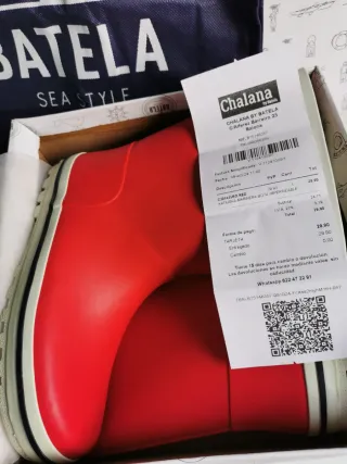 Botas de agua Batela rojas