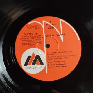 Cants de L'Escolania de Montserrat LP Vinilo 1975