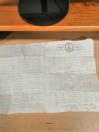 Carta antigua doble 1837