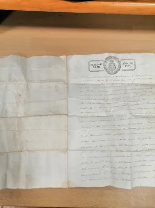 Carta antigua doble 1837