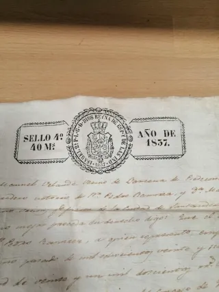 Carta antigua doble 1837