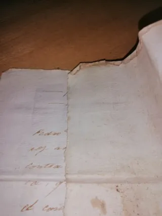 Carta antigua doble 1837