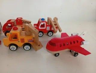 Lote coches madera juguete