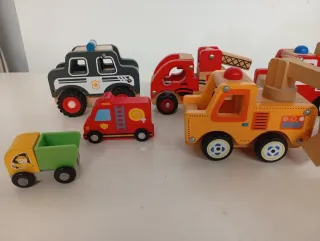 Lote coches madera juguete