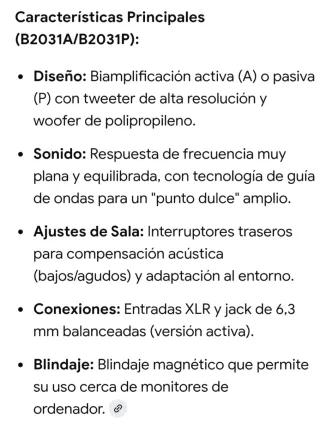 Altavoces Behringer Truth B2031 Activos
