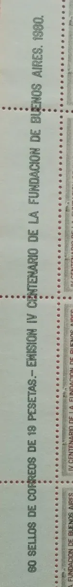 80 Sellos España 19 Pesetas Centenario Buenos Aire