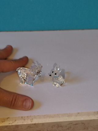 Swarovski Coppia Capra e Volpe Cristallo