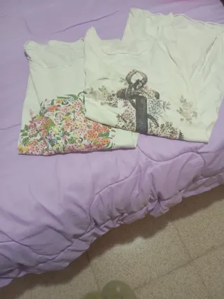2 Camisetas Manga Larga Estampadas.las dos por 8