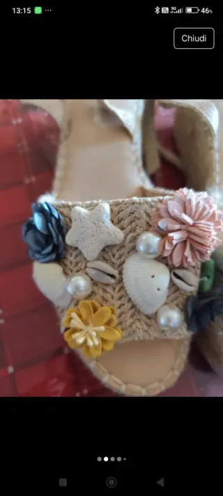 Sandali donna beige multicolor con fiori