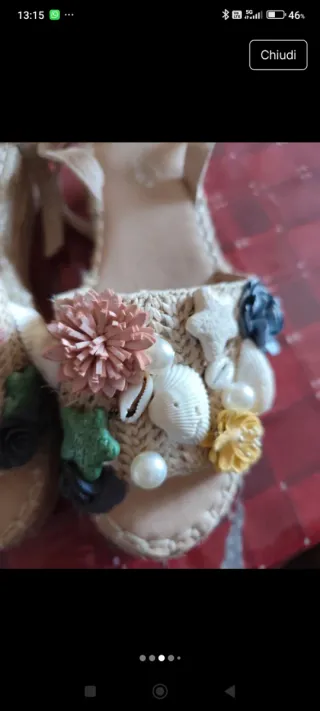 Sandali donna beige multicolor con fiori