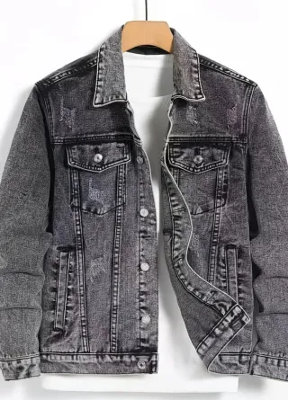Chaqueta vaquera para hombre gris