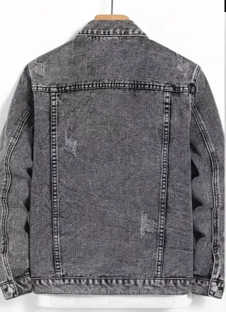 Chaqueta vaquera para hombre gris