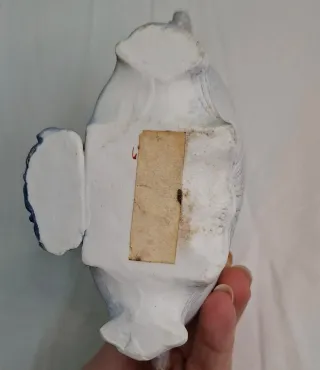 Precioso centro o jarrón de biscuit