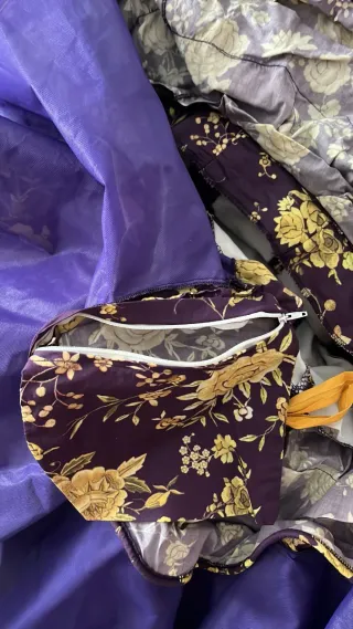 Traje de Flamenca Morado y estampado floral 42/44