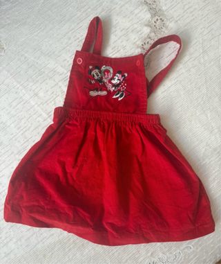 Salopette Disney velluto rosso