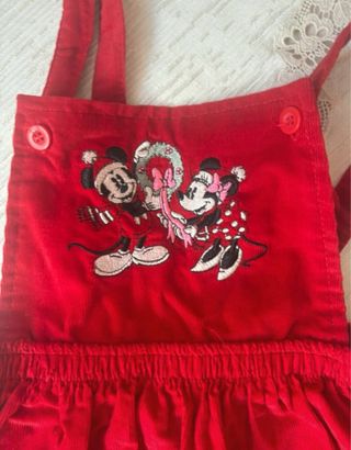 Salopette Disney velluto rosso