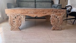 Mesa de centro madera maciza provenzal