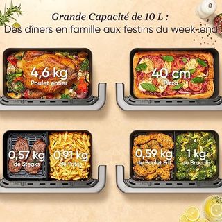 Cosori Freidora de Aire Dual Blaze TwinFry 10 L