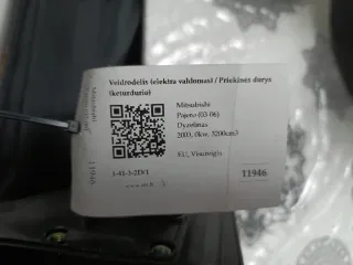 Espejo Retrovisor Derecho Mitsubishi Pajero 2003.