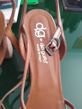 Sandali estivi tacco sughero marron /beige 40