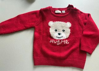 Golfino bimbi rosso con orsetto