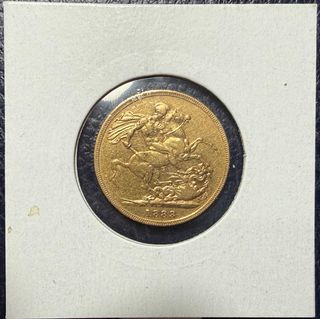 Moneda Oro Inglaterra Victoria 1883