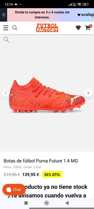 Botas Fútbol Puma Future Z 1.4 Talla 42