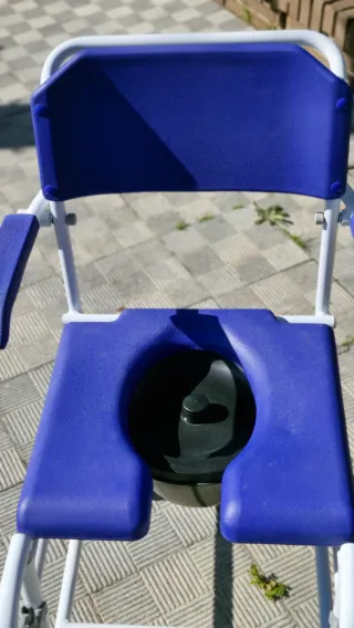 Silla de ducha aluminio con ruedas Aston