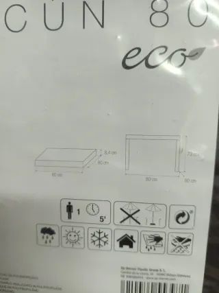 Muebles Jardín Mesa Cancún 80 Wengué SP Berner