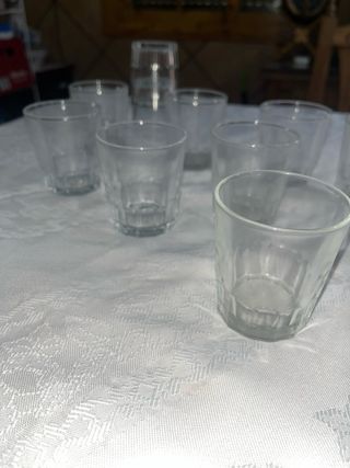 10 Vasos de chupito de cristal