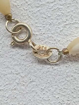 Collar Nácar y Plata 925 Vermeil Corazón