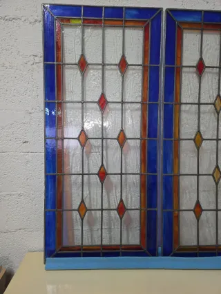 Vidriera de cristal emplomado