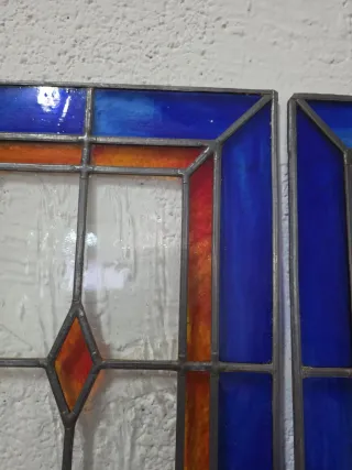 Vidriera de cristal emplomado