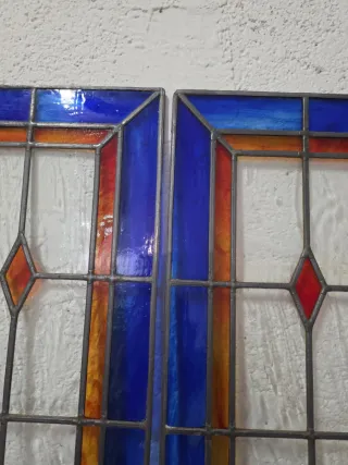 Vidriera de cristal emplomado