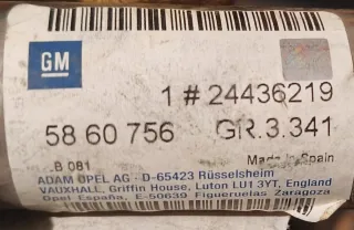 Tubo turbocompresor Opel