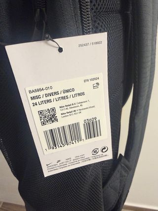 Zaino Nike nero nuovo
