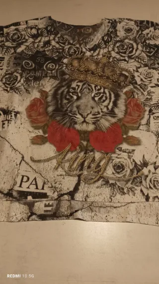 Camisola Senhora Estampada Tigre e Flores