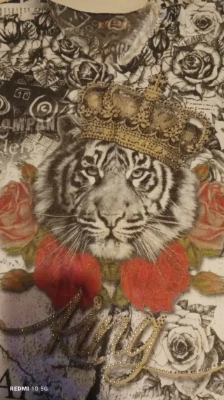 Camisola Senhora Estampada Tigre e Flores