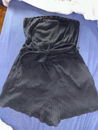 Mono corto palabra de honor negro