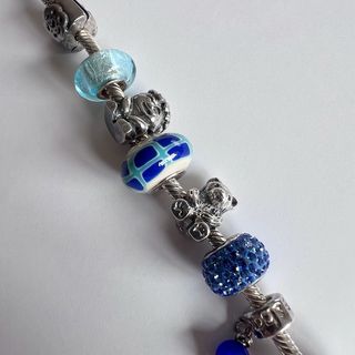 Pulsera Amore & Baci Plata y Azul