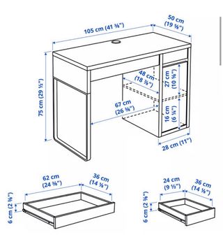 Escritorio Blanco Ikea MICKE