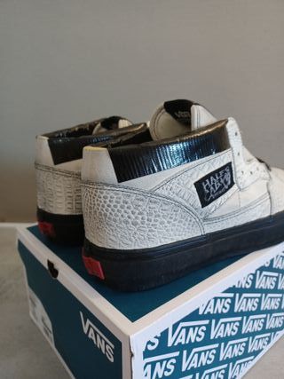 Vans Ua Half Cab Ef Vlt Lx Blancas/Negras