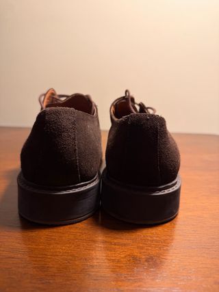 Zapatos De Ante Marrón Ante Elegantes Vestir