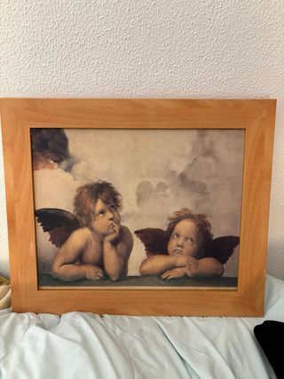 Cuadro de Ángeles en Madera.