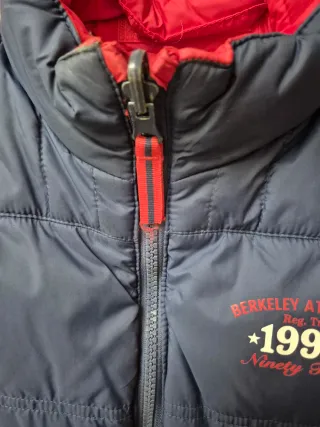 Chaleco acolchado niño 8 años reversible, capucha