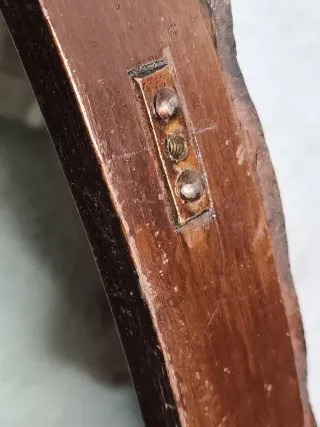 ANTIGUO ESPEJO OVALADO DE COMODA DE DORMITORIO