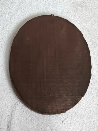 ANTIGUO ESPEJO OVALADO DE COMODA DE DORMITORIO