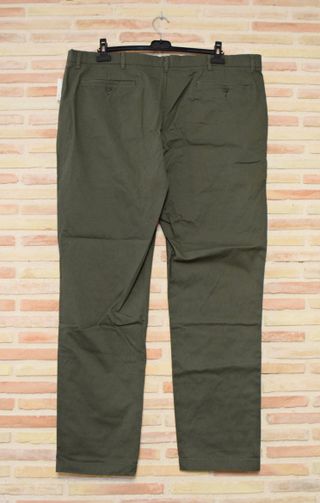 Pantalón chino elástico verde oliva Talla 42W/32L