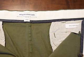 Pantalón chino elástico verde oliva Talla 42W/32L